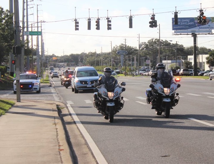 Fallen Police Chief Greg Graham’s body transported from Leesburg to Ocala