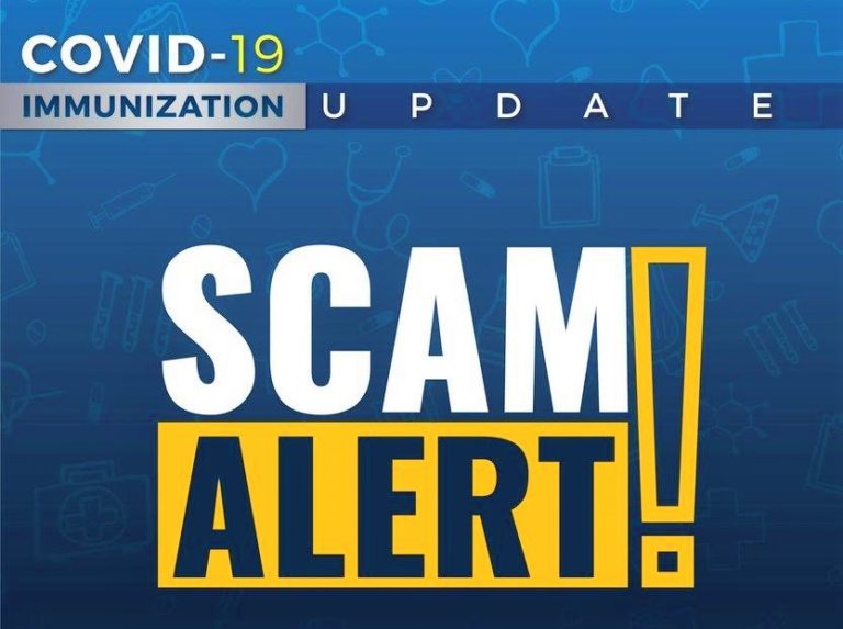 Area residents warned of scam text messages regarding COVID-19 vaccinations