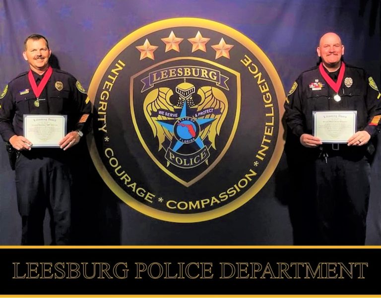Leesburg Police officers lauded for saving life of vehicle passenger who had stopped breathing