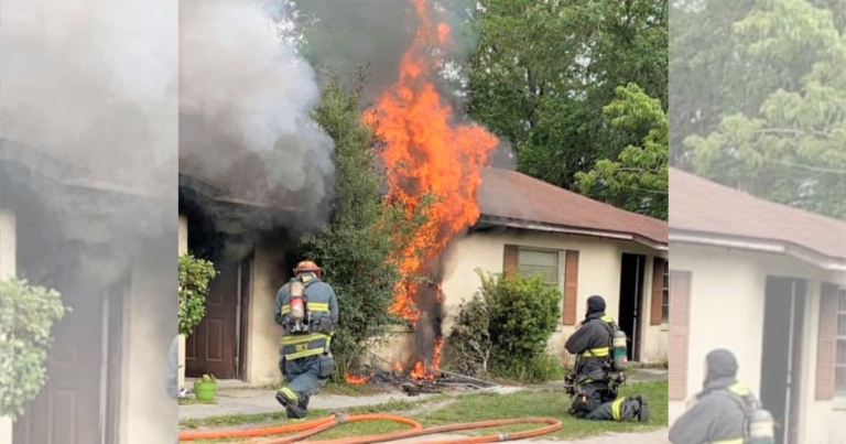 Leesburg firefighters battle blaze at residence in area of Birchwood Circle