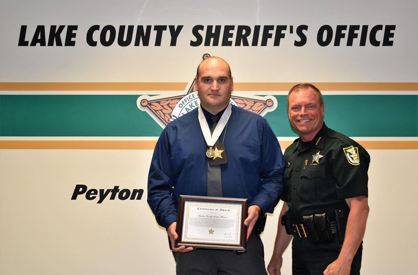 Deputy Sheriff Joshua Mercer left with Sheriff Peyton Grinnell