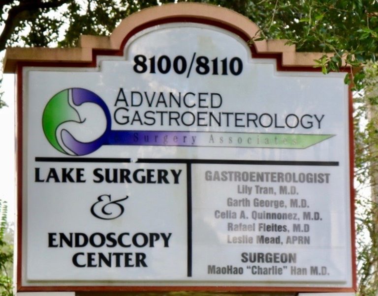 Sign at Advanced Gastroenterology Surgery Associates