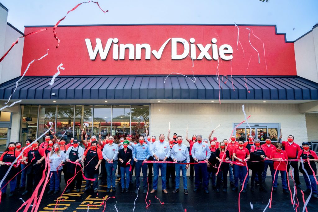 The ribbon was cut recently at the Lake Harris Winn Dixie store in Leesburg