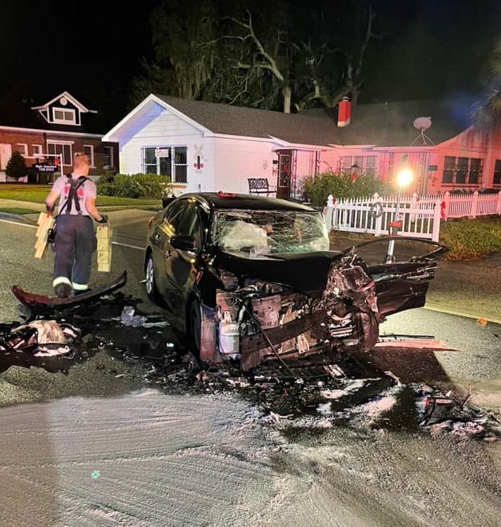 This vehicle was involved in a crash early Thursday morning in Leesburg
