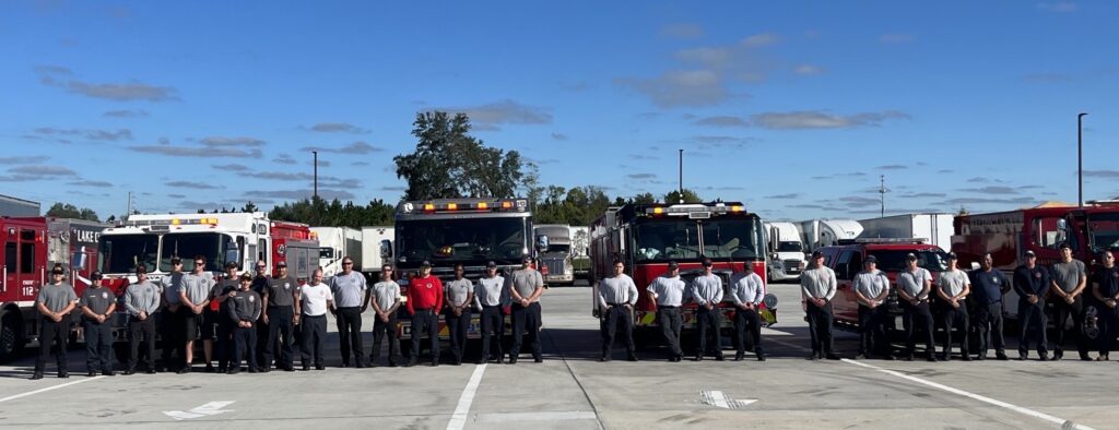 The firefighters from Lake County will be helping with Hurricane Ian recovery efforts