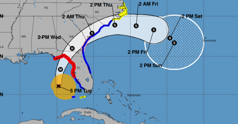 Hurricane Idalia as of 5 p.m. on August 29