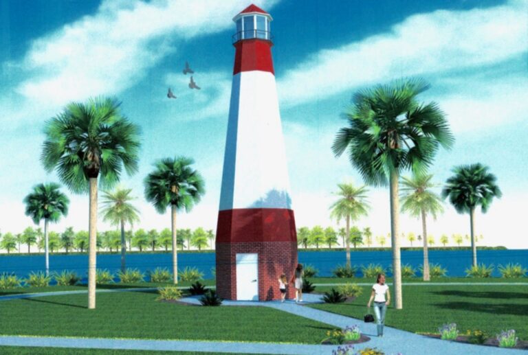 This rendering of the lighthouse for the boat club was shown at the Leesburg Commission meeting