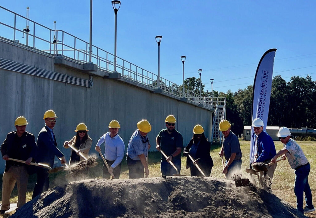 Leesburg leaders broke ground Thursday on the expansion of a wastewater treatment plant