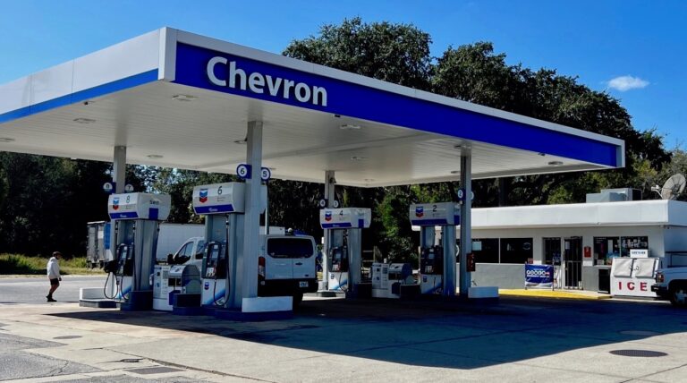The Chevron Station on N. 14th Street in Leesburg