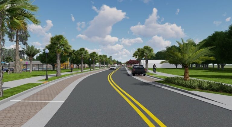 pine street road improvements rendering