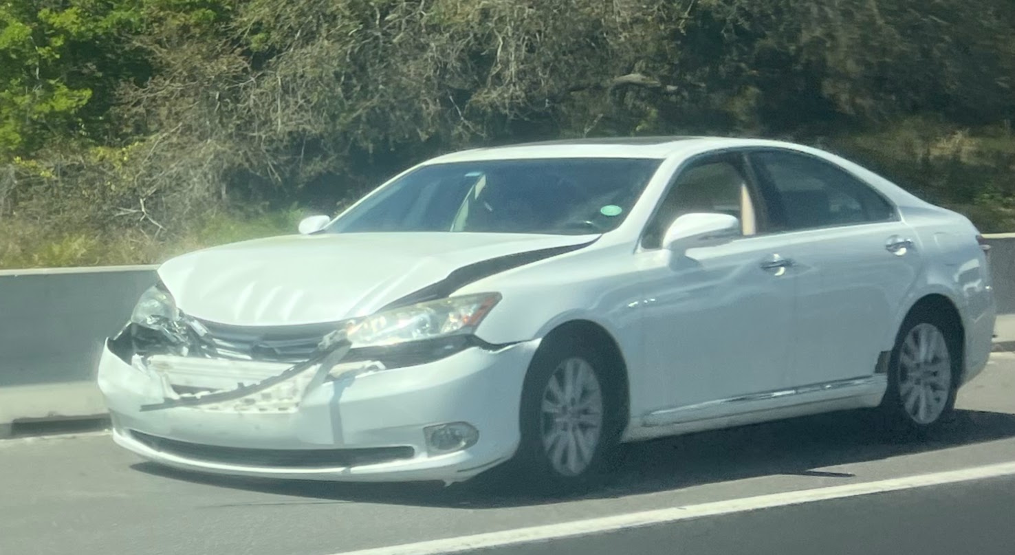 Damaged vehicle in accident that slowed down Turnpike traffic on March 15