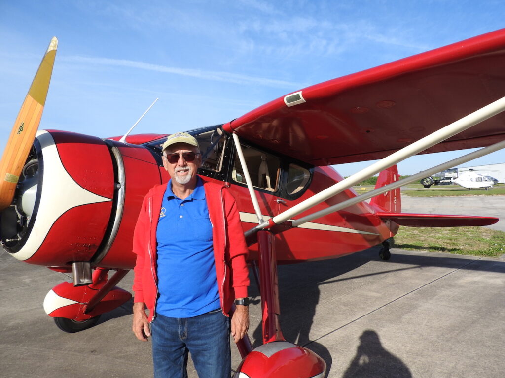 EAA Chapter 534 member Mark Peebles shows off his vintage Fairchild.