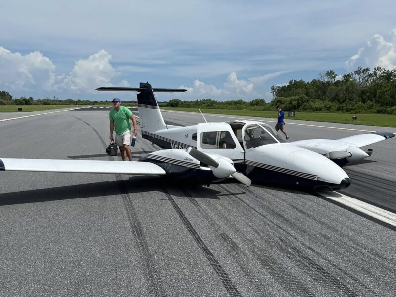 A pilot made an emergency landing Monday at Leesburg International Airport