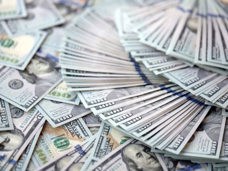 U.S. Currency, One Hundred Dollar Bills, Money
