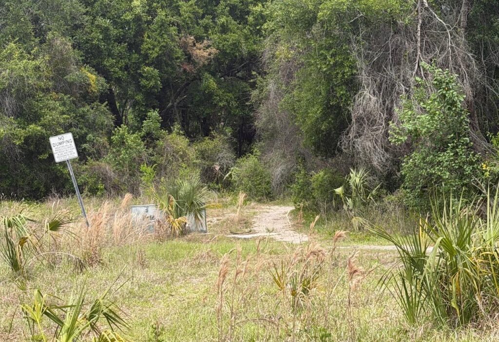 This path leads to the homeless camp This path leads to the homeless camp