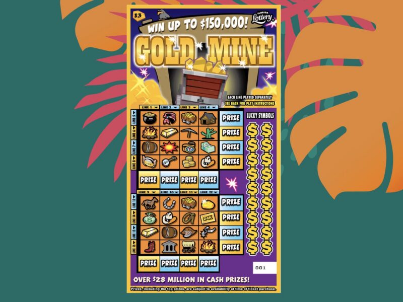 The Gold Mine game from the Florida Lottery